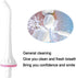 Water Flosser Tips Replacement for Mospro, Nicwell, Zerhunt Oral Irrigator, Jet Nozzle White (3 PCS).