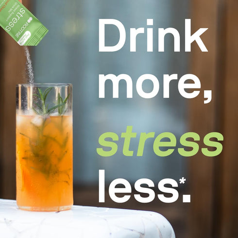 Stress Support Adaptogen Drink Mix Supplement - 24 Pack for Energy, Mood, & Cortisol Balance, All-Natural Herbal Mix