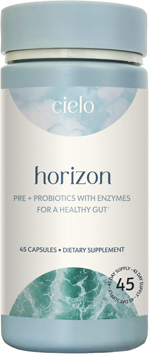 Cielo Daily Horizon Prebiotics - Probiotics for Men and Women - 20 Billion CFU Daily Gut Health (45 Day Supply)