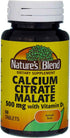 Nature's Blend Calcium Citrate Malate 500 mg Tabs, Unflavored, 60 Count
