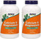 Now Foods Calcium & Magnesium - 250 Tablets, Pack of 2