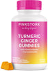 Pink Stork Turmeric Ginger Gummies Gut & Digestive Support for Women Anti