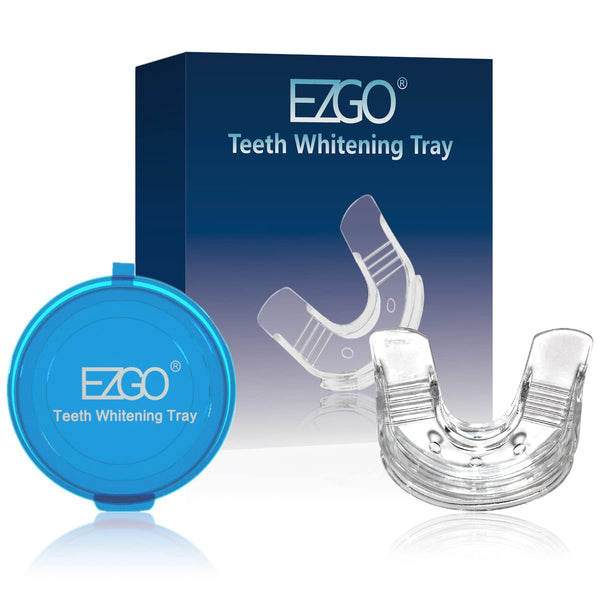 EZGO Teeth Whitening Trays Silicone, Works with Tooth Whitening Light, BPA Free Mouth Guard