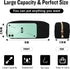 Nylon Small Makeup Bag Slim Pouch, Preppy Cute Makeup Brush Bag Black Makeup Bag Cosmetic Zipper Pouch for Purse, Waterproof Travel Toiletry Bag Coin Pouch Makeup Organizer for Women Girls(Black)