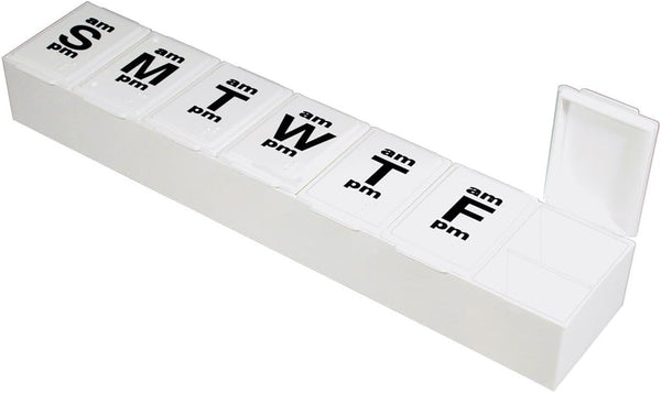MaxiAids XXL AM - PM Weekly Pill Organizer - Braille