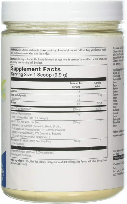 Kal Clinical Youth Collagen Type I & III Tangerine, 10.5 Ounce