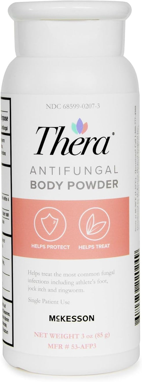 Thera Antifungal Body Powder, 2% Strength for Athlete's Foot, Jock Itch, Ringworm - 3 oz