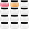 TUZAZO 8 Oz Plastic Container Tuscany Jars, 12 Pack BPA Free Round Clear Cosmetic Containers with Lids