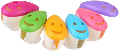 VADOO 6Pcs Toothbrush Head Cover Cap, Suction Cup Toothbrush Case, Portable Toothbrush Protector Holder