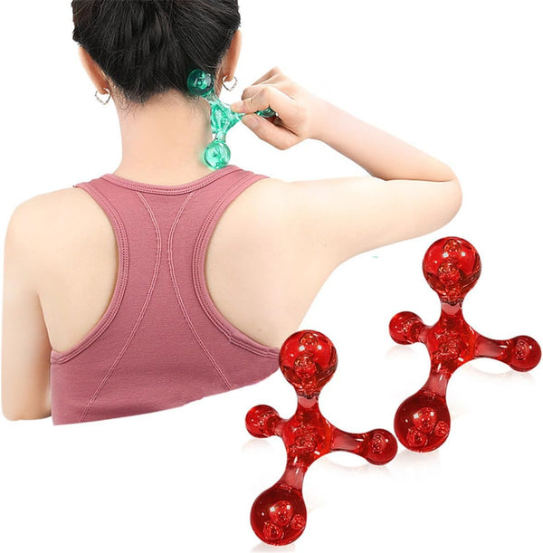 Xemz Manual Trigger Point Massage Tool, 2 Pcs 4 Knob Massager Deep Tissue