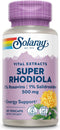 SOLARAY Super Rhodiola Root Extract 500mg, 60 VegCaps, Herbal Adaptogen for Stress & Energy Support