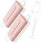 Palm Size Refillable Dental Floss Picks 2 Case, Ultra Small Travel Toothpicks for Purses, No Shred Sticks (Pink, 2Pcs)