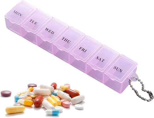 ZGLUZP 1 Pc Weekly Pill Dispenser - 7 Day Medicine Box, 7 Day