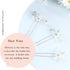 Unicra Silver Bride Wedding Hair Pins, Pearl Bridal Hair Pieces with Rhinestone Prom Hair Clips (Pack of 3)
