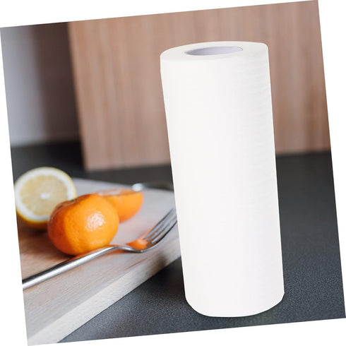 Healeved 3 Rolls Kitchen Cleaning Paper Towels - Non-Woven White Dish Cloths, Fiber Dishwashing Cleaning Pads
