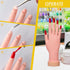krofaue 2 Pack Right Hands Practice Nail Tips Art Trainer Tool, Flexible Bendable Movable Manicure Tool