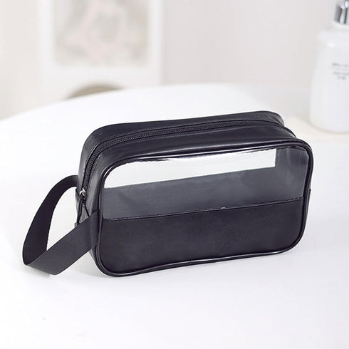 ANEMEL Waterproof Toiletry Travel Wash Bag, Portable Organizer for Women and Men, Black