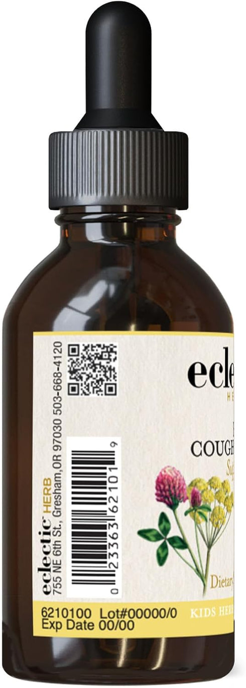 Eclectic Institute Kids Herbal Cough Elixir, Black Cherry Flavored, 1 fl oz