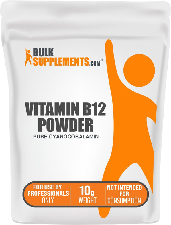 BulkSupplements.com Pure Vitamin B12 Powder - Cyanocobalamin B12 Supplement, Pure Product, 10g (0.35 oz)