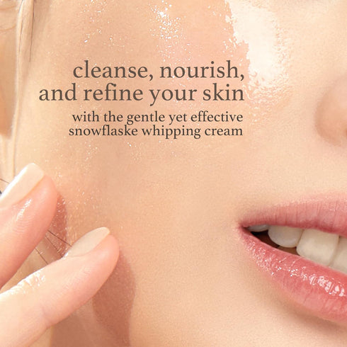 NOONI Snowflake Whipping Cleanser - Korean Glass Skin Care, Vegan Facial Wash for Sensitive Skin, 5.07 FL Oz