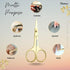 Professional Grooming Scissors, Small Curved Stainless Steel Eyebrow Scissors for Women, Manicure & Beauty