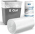 Charmount 8 Gallon Trash Bags, 50 Count, Medium Garbage Bags for Bathroom, Kitchen, Office, Clear