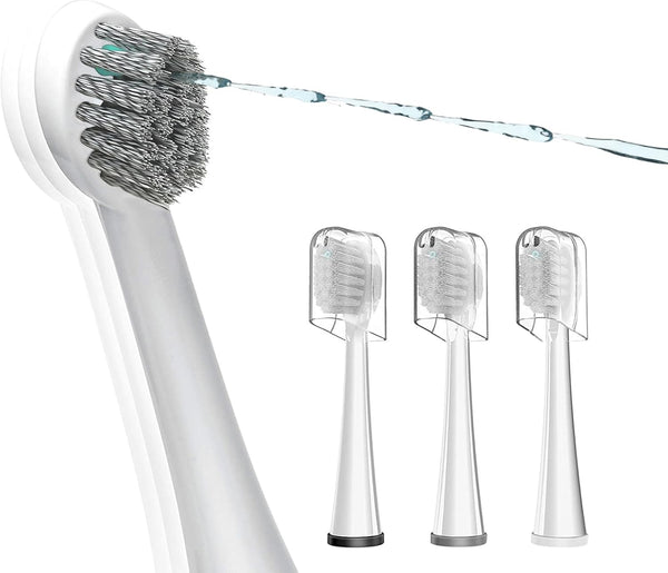 Replacement Brush Heads for Waterpik Sonic Fusion 2.0, 3 Count White, Hard Bristles