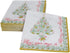 Caspari Christmas Calligraphy Paper Cocktail Napkins, Two Packs of 20