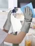 Cleanbear Cleaning Gloves - Set of 3 Reusable Latex Free Rubber Gloves, 2 Pairs Gray and 1 Pair White (12 Inches)