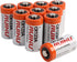 CR123A Lithium Battery, 10 Pack 3V 1500mAh Lithium Manganese Dioxide (Li-MnO2) for Flashlight Alarm Sensors