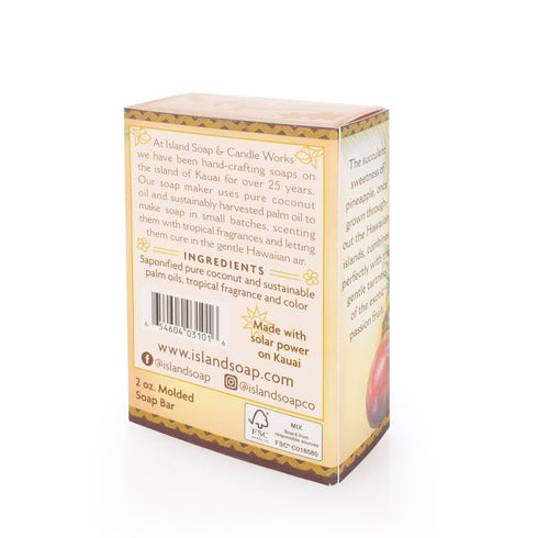 Island Soap & Candle Works Handmade Coconut Soap, Pineapple/Passion Fruit