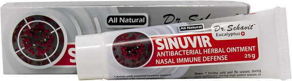 SINUVIR Eucalyptus+ Herbal Nasal Ointment 25g Tube for Immune Defense, Natural Moisturizer Balm, Relief from Sore Dry