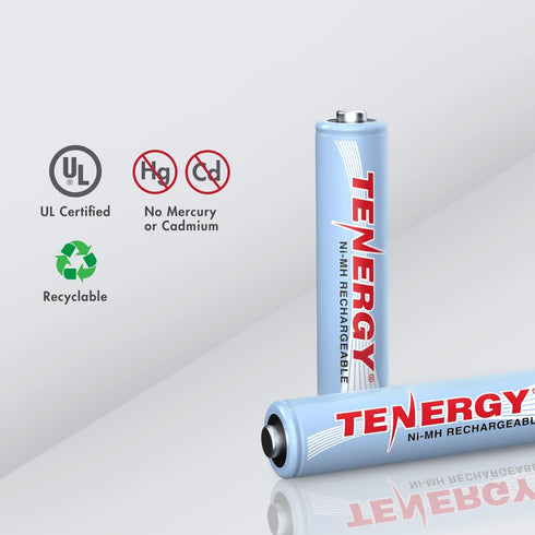 Tenergy AAA Rechargeable Battery, 1000mAh High Capacity NiMH, 1.2V Triple A Batteries, 12-Pack
