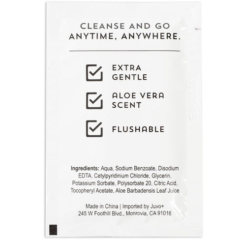 Packets 100 Count, BLUE PANDA Wet Travel Wipes - Individually Wrapped for On-the-Go - Flushable Wipes for Adults - Aloe