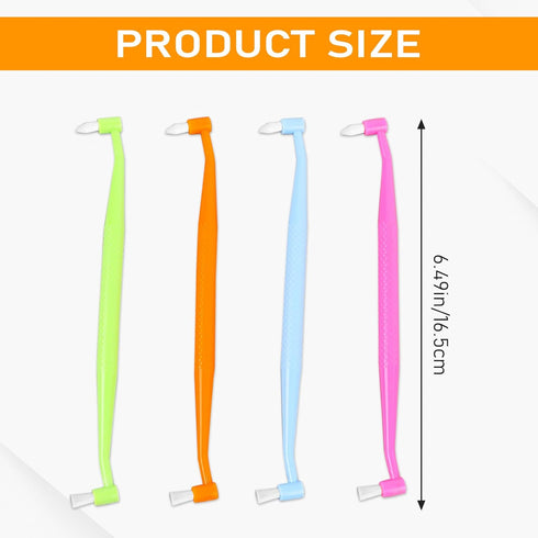 End Tuft Toothbrush, 4 PCS Orthodontic Toothbrush Gum Toothbrush Double-Ended Interspace Brush Proxy Brushes Dental Tools Soft Gap Small Head Toothbrush for Tooth Detail Cleaning