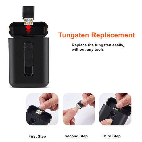 Cigarette Case with Lighter, King Size Portable Pack for 20 Regular Size Cigarettes, USB Rechargeable Lighter