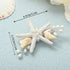 Yean Starfish Wedding Hair Clip Silver Beach Bridal Hair Accessories Pearl SeaShell Hair Piece for Women and Girls
