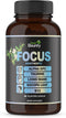 Focus 14-in-1 Nootropic Brain Supplement - 60 Filler Free Capsules - with Lions Mane, Alpha GPC Choline, Vitamin C &