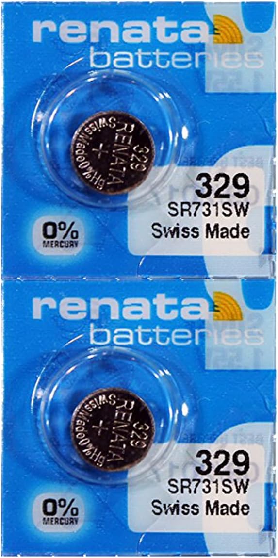 Renata 329 SR731SW Batteries - 1.55V Silver Oxide 329 Watch Battery (2 Count)