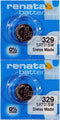 Renata 329 SR731SW Batteries - 1.55V Silver Oxide 329 Watch Battery (2 Count)