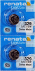 Renata 329 SR731SW Batteries - 1.55V Silver Oxide 329 Watch Battery (2 Count)