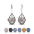 Set, Essential Oil Diffuser Necklace & Earrings Lava Rock Stone Aromatherapy Jewelry for Women