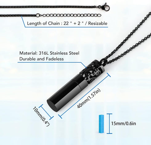 Essential Oil Diffuser Necklaces for Women, 2PCS Stainless Steel Locket Pendant with 20 Felt Pads, Gift Set