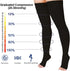 Thigh High 20-32 mmHg Compression Stocking - Toeless Compression Socks for Women & Men Circulation with Silicone Dot