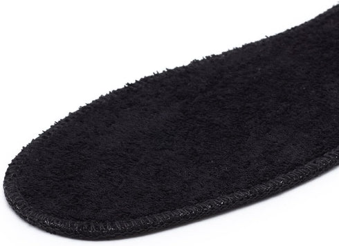 Natural Summer Black Terry Cloth Insoles, Soft Flexible Cotton Shoe Insoles (1 Pair, 7 Women US)