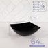 PLASTICPRO Disposable Square Serving Bowls, Black Plastic Snack or Salad Bowl Pack of 4, 64 OUNCE