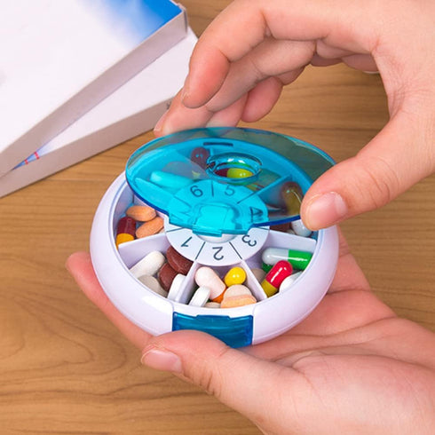 TopHomer Pill Organizer,Weekly Pill Box, Pill Case, Medicine Organizer for Vitamins, Fish Oils or Supplements,Black