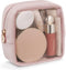 Pocmimut Mini Makeup Bag, Clear Cute Travel Makeup Pouch, Car Essentials Organizer for Women - Pink