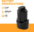 Shentec 3000mAh 12V Li-ion Battery Compatible with Ridgid Models AC82049, AC82008, AC82048, AC82059, R82007, R82008,