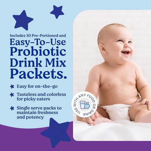 LOVEBUG Award Winning USDA Organic Probiotic for Babies - Multi-Strain 4 Billion CFU, 30 Packets